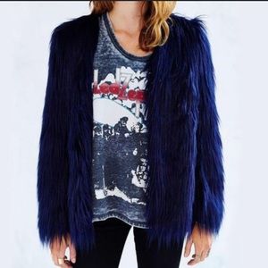 Ladakh X Irban Outfitters Blue Faux Fur Jacket